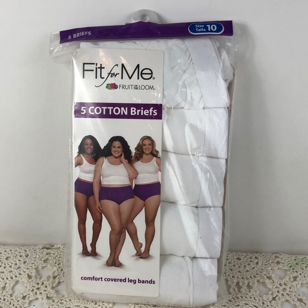Fit for me fruit of the loom cotton briefs sz.10
